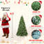 Arbre de Noël en PVC pré-éclairé avec 200 lumières UL, 551 pointes, fil de mémoire à dépliage automatique, assemblage facile avec support en métal stable - arbre de Noël artificiel complet-242541523