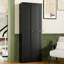 Armoire de salle de bain 72 po autoportante en métal robuste avec portes et 5 tablettes réglables pour le garde-manger, la cuisine et la salle de bain
