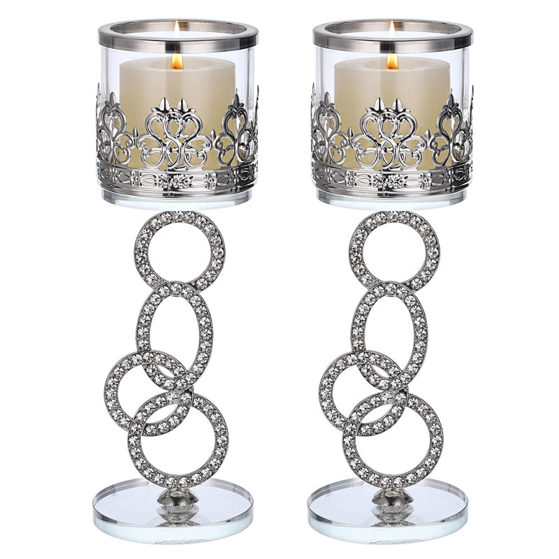 Veyo Crystal Tabletop Candlestick