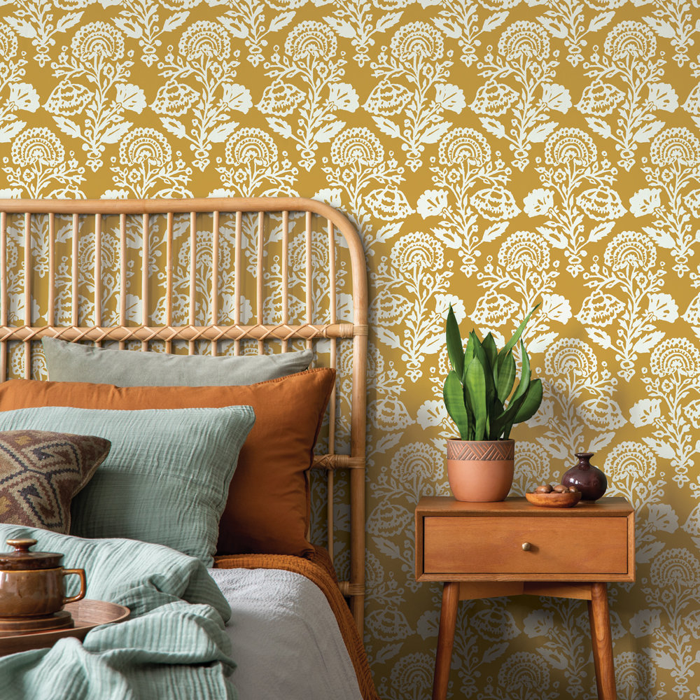 Kalaila Self-Adhesive Wallpaper Roll, Yellow