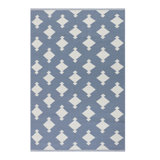 Geometric Area Rug in Blue/Ivory
