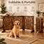 Barrière pour chien en bois pliable autoportante à 3 panneaux-134383038