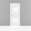 Porte blanche standard en verre givré Sete-58144904