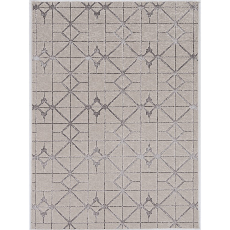Tapis oriental beige / vert touffeté Peashrub
