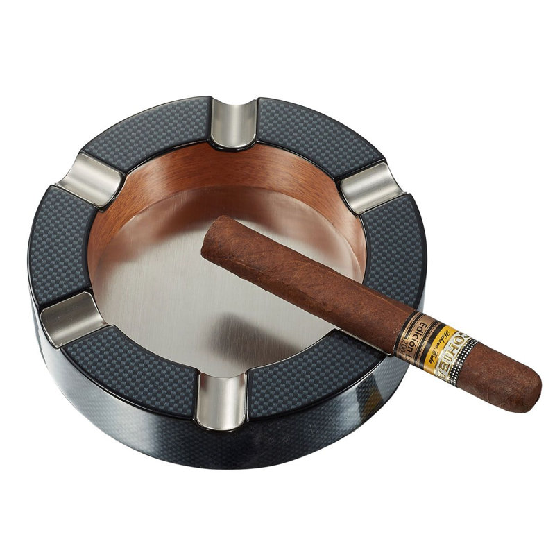 Cendrier rond en fibre de carbone Visol Tyrus