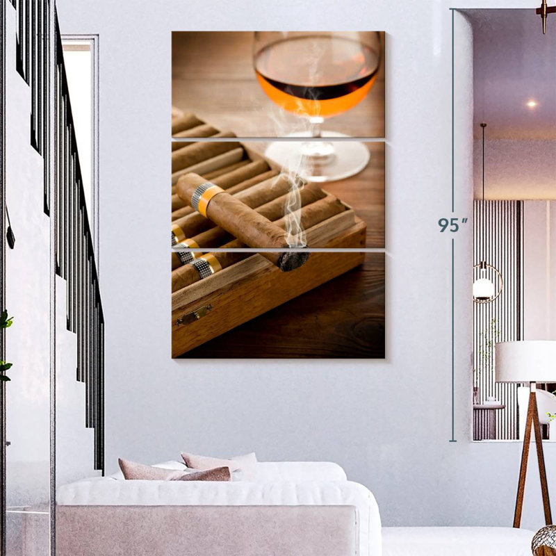 Senne Cigar And Whiskey, 74" H x 48" W