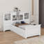 Lit plateforme simple avec armoire verticale et 4 tiroirs-1682999135