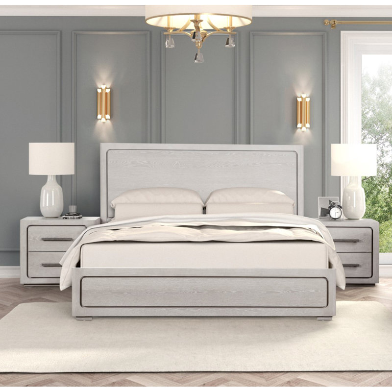 Queen Bed, White Oak, Queen, White Oak