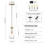 Luminaire suspendu moderne en verre transparent 1 lumière Teardrop