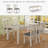 5 Pieces Solid Wood Dining Table Set for 4, Breakfast Nook Table Set, With Kitchen Table And Upholstered Chairs, Space-Saving Dinette Set, Kitchen Table Chairs Set-1077276284