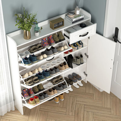 20 Pair Flip Down Shoe Storage