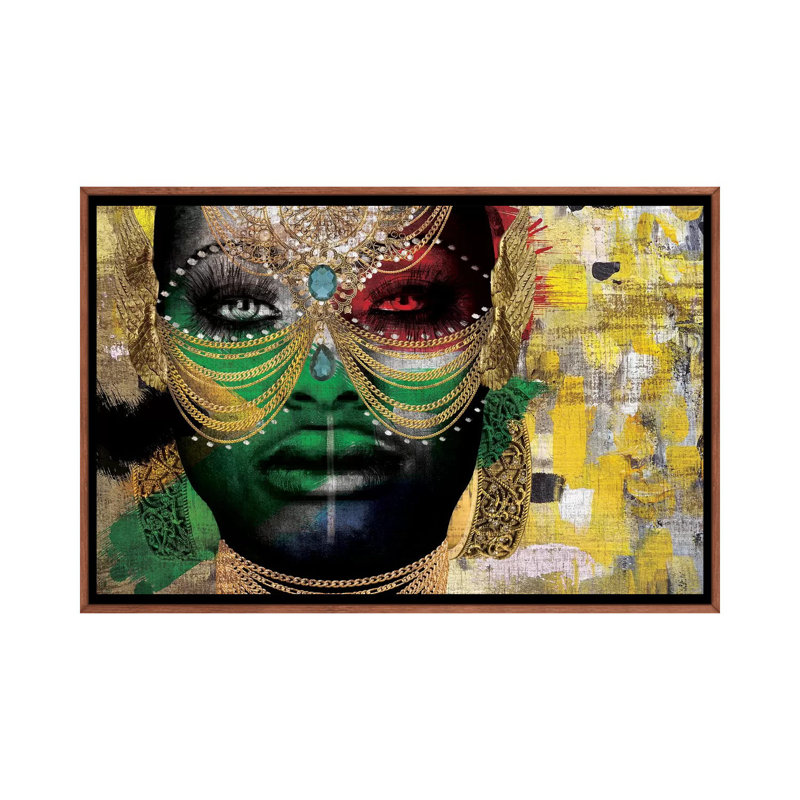 «Girl» par Nikki Chu - reproduction, H 40 po x l 60 po x 1,5 po, Cadre brun classique