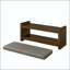 Banc d'appoint 40 po avec étagère à chaussures inférieure et coussin amovible - granit