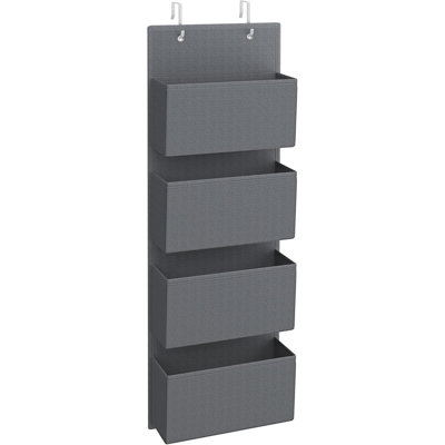 Engineered Wood Wall Organizer with Wall Baskets
