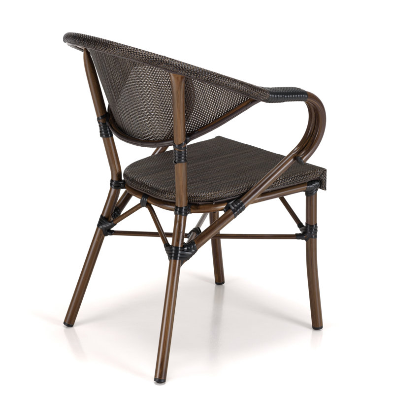 Abanoub Stacking Patio Dining Armchair