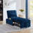 4 In1 Multi-Function Single Sofa Bed With Storage Pockets,Tufted Single Pull-Out Sofa Bed With Adjustable Backrest And Pillows ,Convertible  Chaise Lounge, Navy-598182265