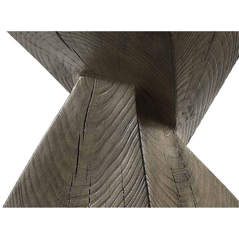 Weathered Oak Finish Accent Table