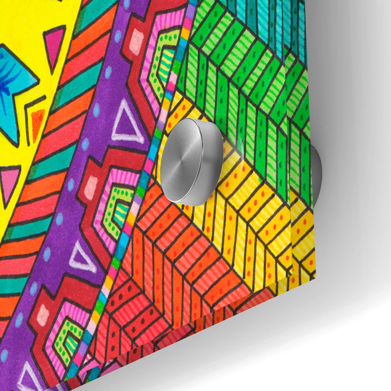 " Aztec Rainbow " by Hello Angel, 24" H x 36" W x 0.2" D