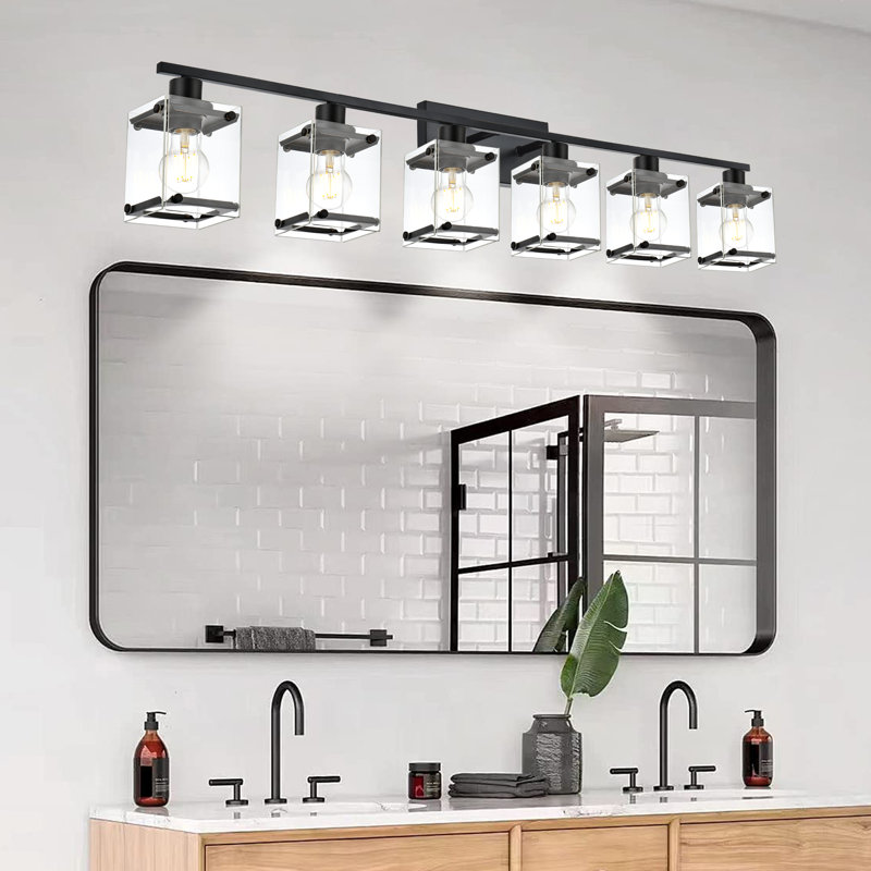 Éclairage de salle de bain à intensité variable à 6 lumières Wantagh