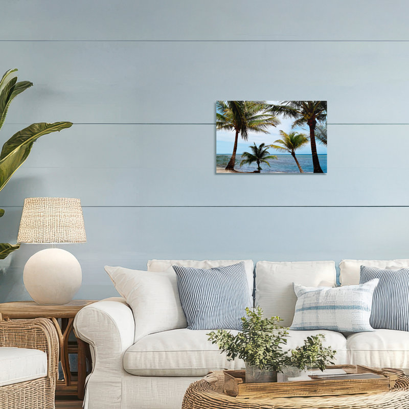 «Honduras Daytime Palms», toile par Natalie Carpentieri, H 16 po x l 24 po