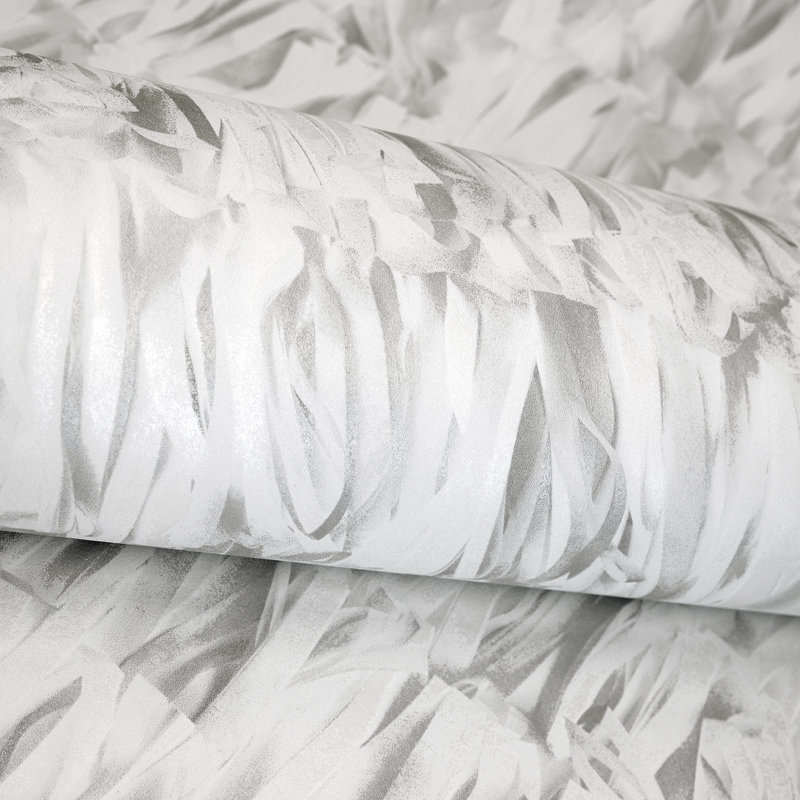 Rouleau de papier peint Salt Shimmer Calma, Blanc / Blanc