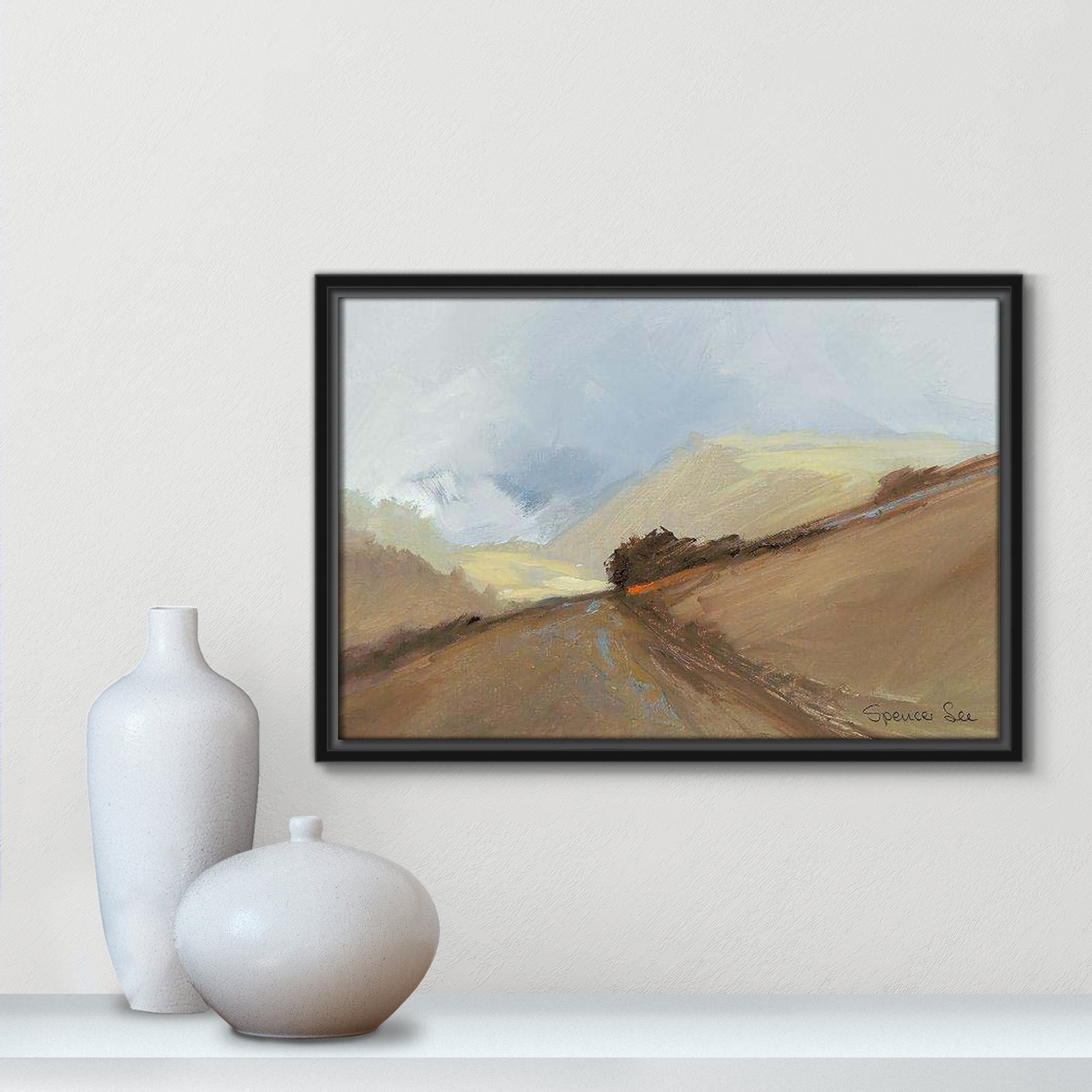 Heaven And Earth II by Spencer Lee, 13.5'' H x 19.5'' W x 2'' D, Black Framed