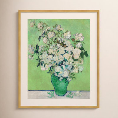 Roses, 1890 (Green Vase) Painting