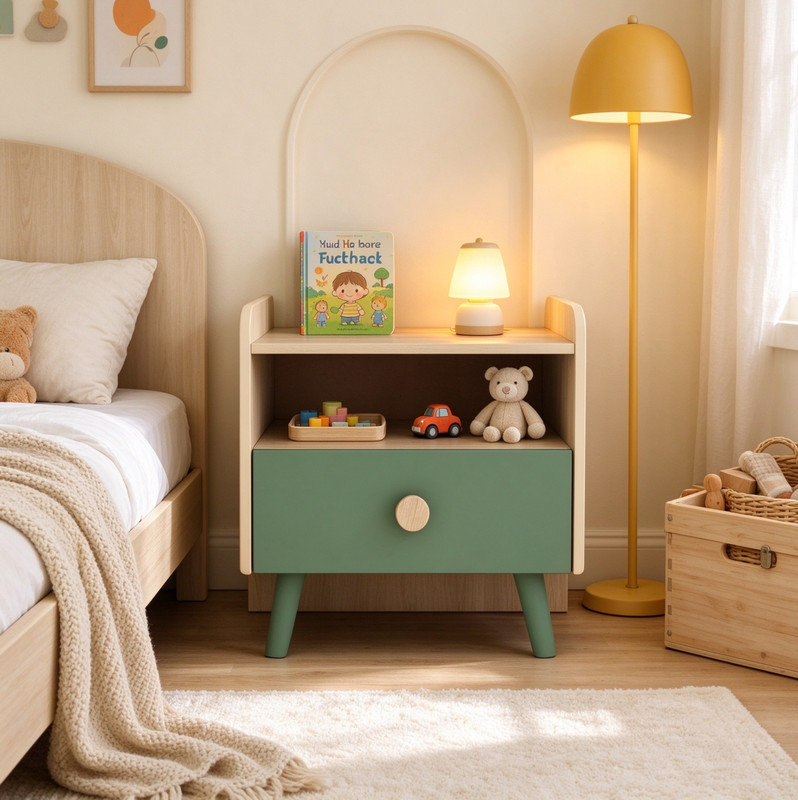 39.98 cm W Solid Wood Bedside Table