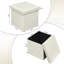 Raborn 30cm Wide Square Solid Colour Cube Ottoman with Storage-312495433