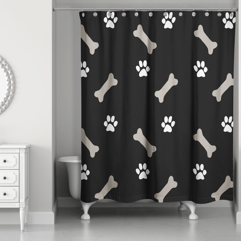 Rideau de douche Rosstallha, Noir