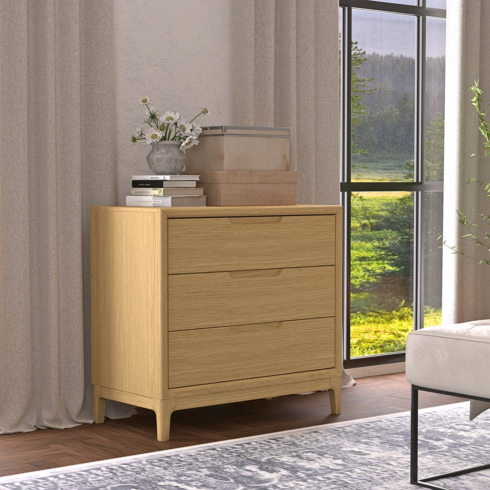 Rise 34" Dresser, Light Oak