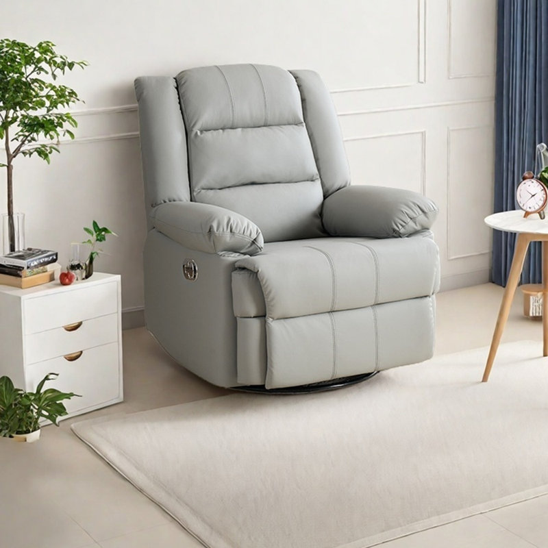 Chaise longue ergonomique en similicuir, Gris