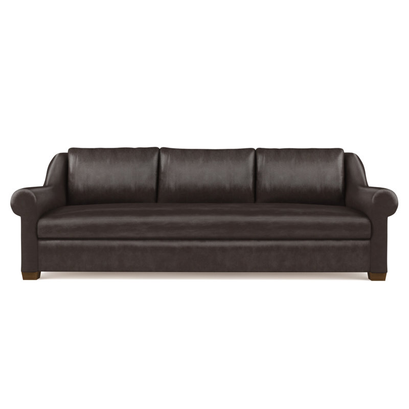 Canapé Thompson, H 32 po x l 108 po x P 46 po, Cuir rétro chocolat, Patiné