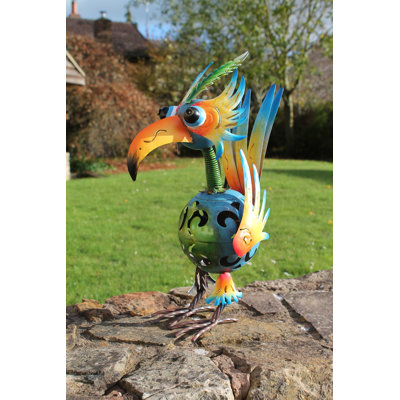 Kasim Bird Weather Resistant Metal Garden Statue