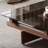 Rectangular Glass  Solid Wood Coffee Table