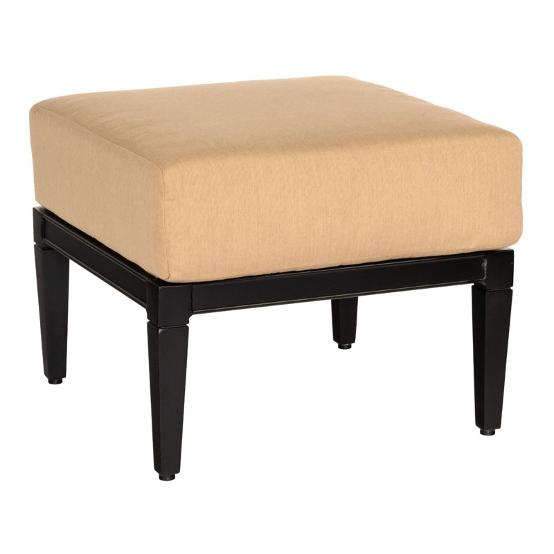 Andover Outdoor Ottoman, Canvas Heather Beige, Graphite