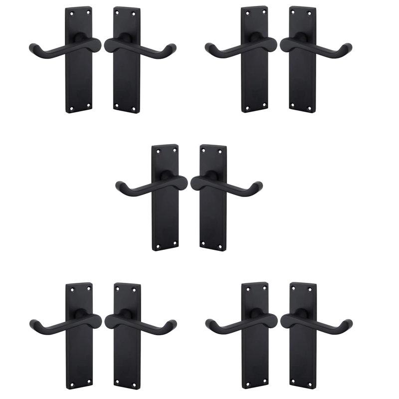 Golden Grace 5 Pairs Victorian Scroll Lever Latch Door Handle