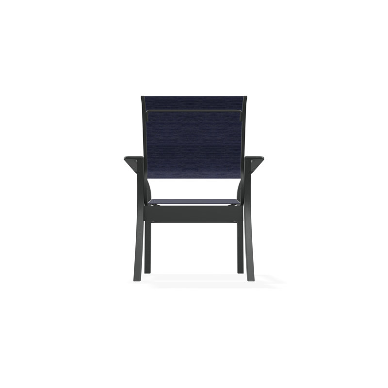 Leeward Outdoor Dining Chair, Collect Indigo, Graphite