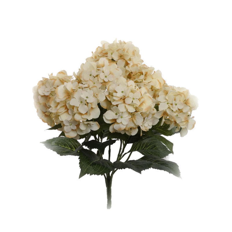 Hortensia 20 "avec 7 fleurs - décor d'hortensia artificiel, Beige