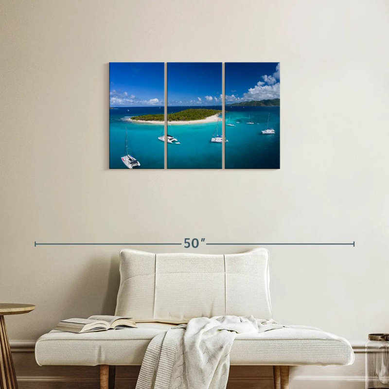 Sandy Cay British Virgin Island, 20" H x 33" W