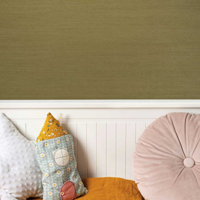 Sisal Monochromatic Authentic Grasscloth Wallpaper