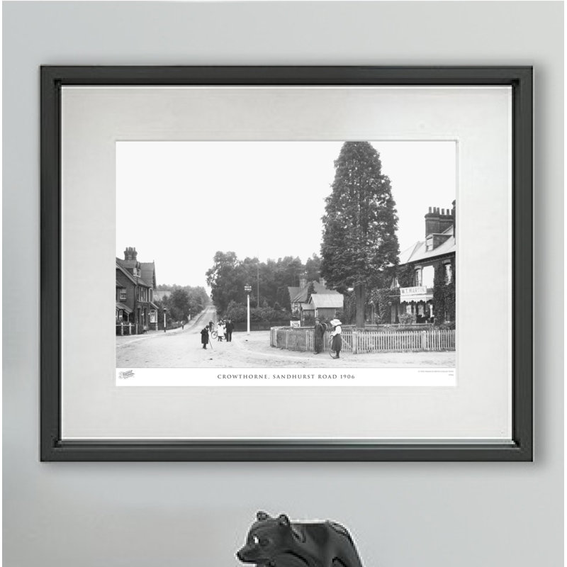 Crowthorne, Sandhurst Road 1906 1 Piece Single Picture Frame Wall Art, 28cm H X 36cm W x 2cm D
