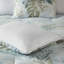 Literie surdimensionnée, bleu, très grand, détails brodés, édredon 6 pièces en coton bleu uni, imprimé tropical-129948244