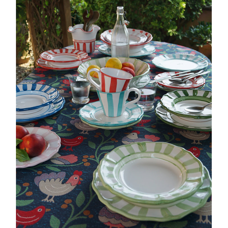 Rimini Dinner Plate, Blue/White