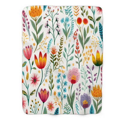 Petal Medley - Couverture Sherpa 1 pièce de qualité supérieure 0150