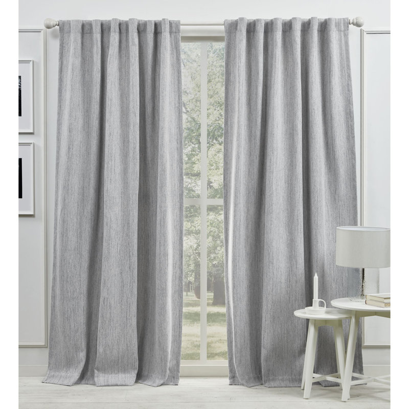 Lauren Ralph Lauren Room Darkening Curtain Single Panel, Silver, 50" x 108"