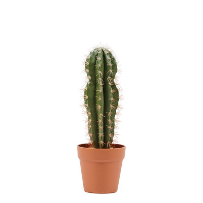 16 cm H Faux Cactus Plant in Plastic Pot