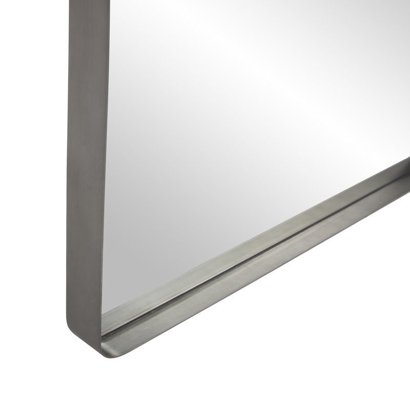Miroir d'appoint Steele, Argent argent, 40 po x 30 po 