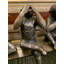 Statue trois singes de Jaxon sur banc