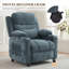  Fauteuil inclinable électrique moderne en tissu de chenille rembourré avec massage, siège pivotant à 360 degrés avec porte-gobelet-1922265891